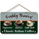 Classic Italian Coffee wooden wall hanging
