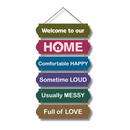 "Welcome To Our Home"  Wooden Wall Hanging - ICraft asia