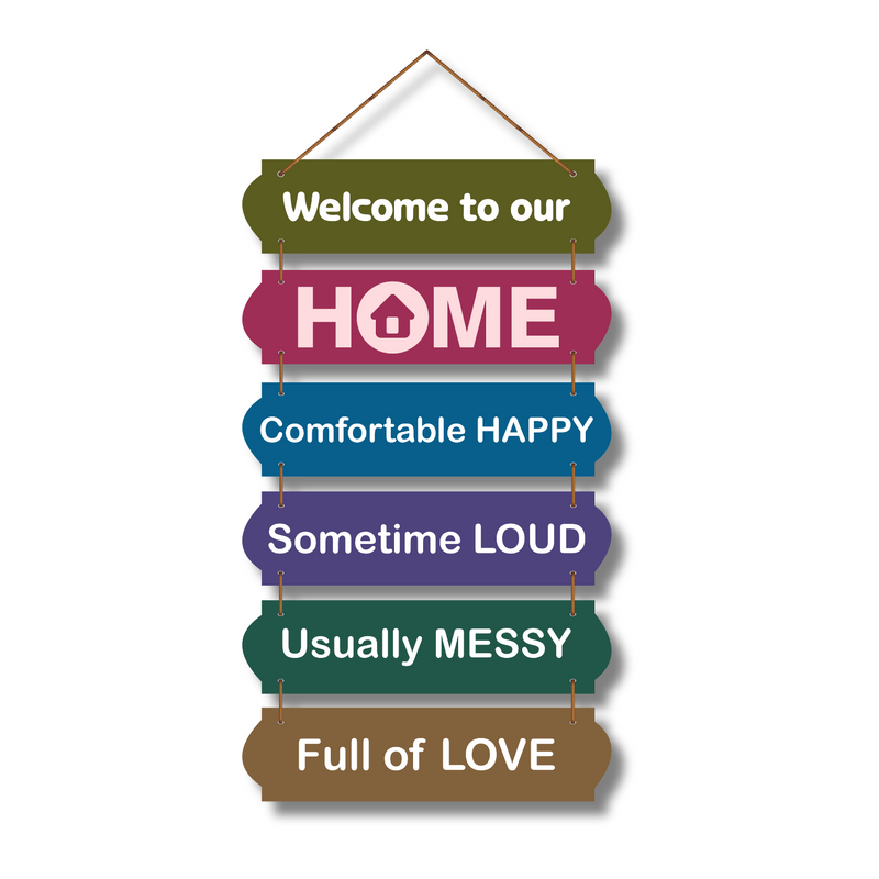"Welcome To Our Home"  Wooden Wall Hanging