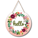 Hello wooden wall hanging