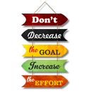 Don't Decrease The Goal Motivation Wall Hanging