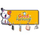 Good Morning Cat Wooden Wall Key Holder - ICraft asia