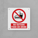 No Outside Food or Drink Sign
