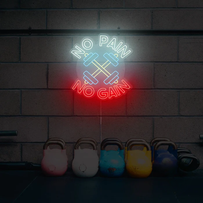 No Pain Gain Neon Sign