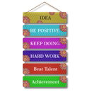 Idea Be Positive Wooden Wall Hanging