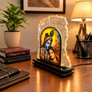 Premium Radha Krishna Acrylic LED Table Lamp