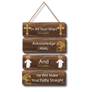 In all your ways wooden wall hanging