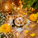 White & Gold Decorative Diya