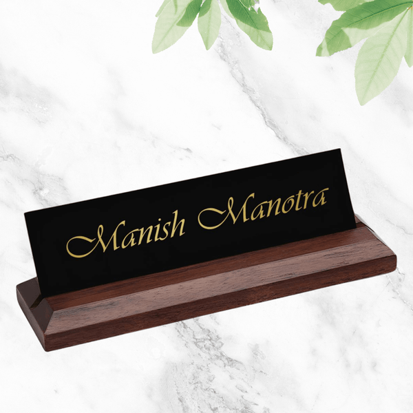 Office Desk Name Plate - Signature