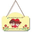 Love Couple Wooden Wall Hanging