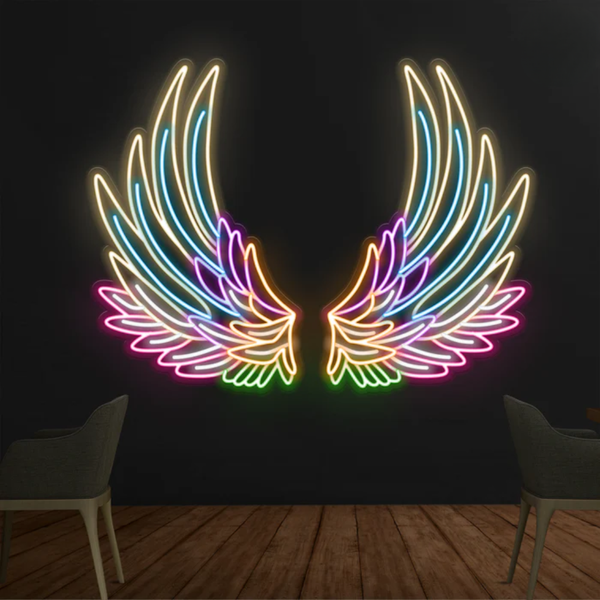 Galaxy Wings Neon Sign