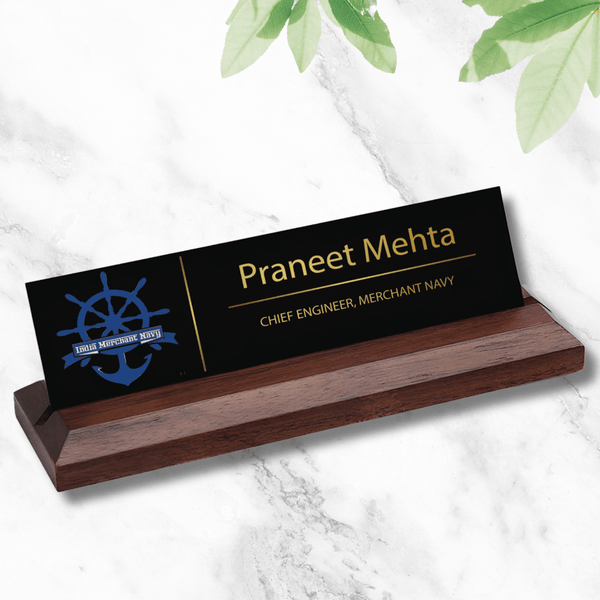 Office Desk Name Plate - Merchant Navy