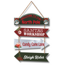 North Pole Christmas Direction Wall Hanging