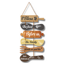Bless the Food, Family & Love Wooden Wall Hanging