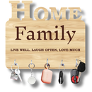 Home Family Wooden Wall Key Holder - ICraft asia