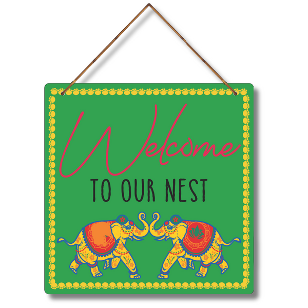 "Welcome to Our Nest" wall hanging