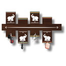 Elegant Wooden Key Holder with Elephant Design - ICraft asia