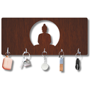 Wooden Buddha Key Holder
