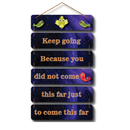 Keep Going motivational wooden wall hanging