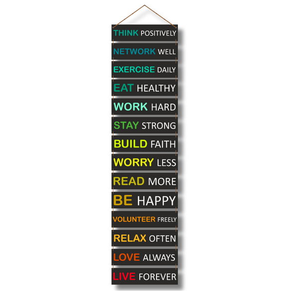 "Think Positively" wall hanging