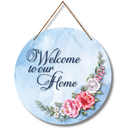 Welcome to Our Home wooden wall hanging