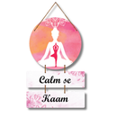 Calm Se Kaam Wooden Wall Hanging