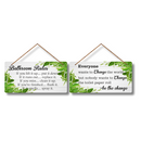 Bathroom Rules Wall Hanging