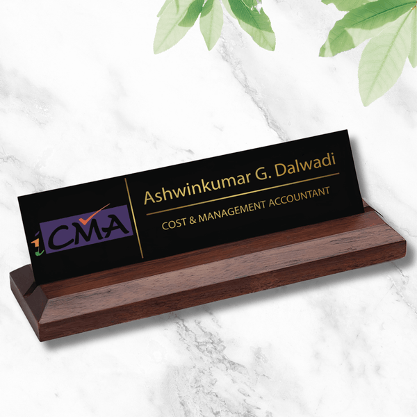 Office Desk Name Plate - Cost & Management Accountant (CMA)