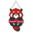 Cute Panda Welcome Wall Hanging