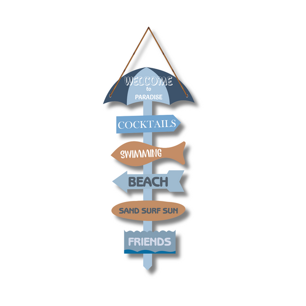 "Welcome To Paradise"  Wall Hanging