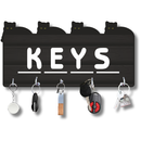 Black Cat Design Wooden Wall Key Holder - ICraft asia