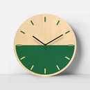 Halfsie Birch Clock - Rich Green