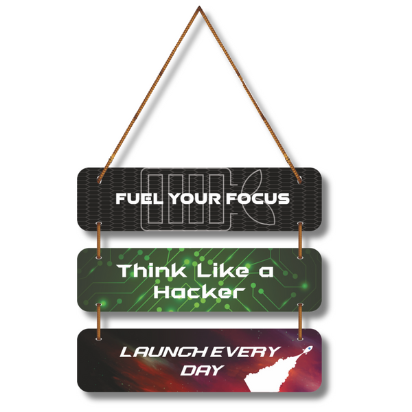 Hacker Mindset Motivational Wall Hanging