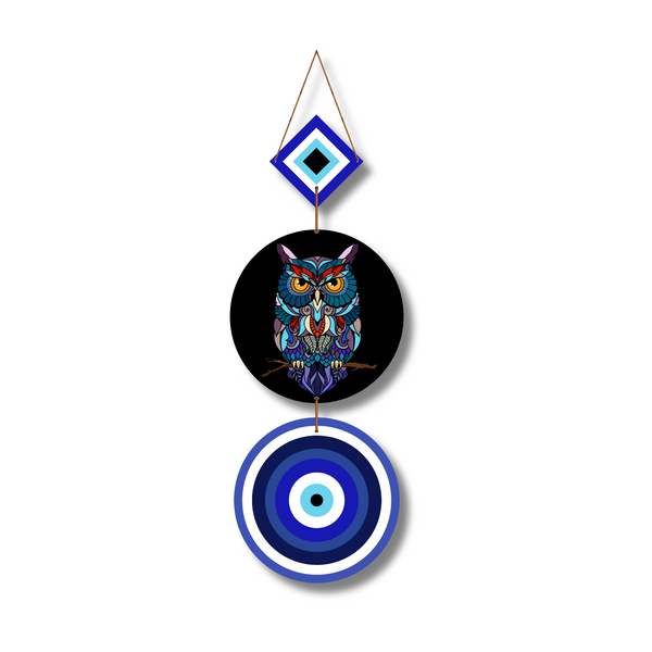 "Mystic Owl & Evil Eye" Wall Hanging