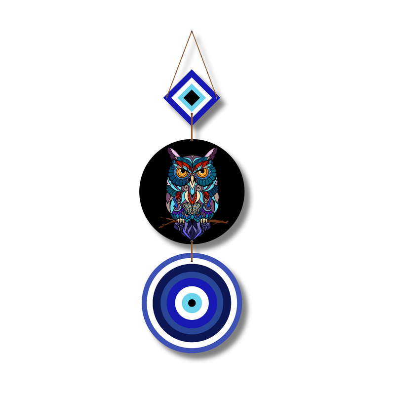 "Mystic Owl & Evil Eye" Wall Hanging