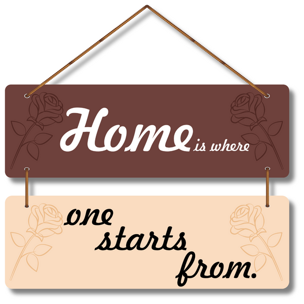 "Home is Where One Starts From" Wall Hanging