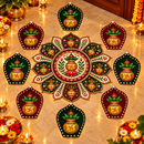 Shubh Swastik Kalash Diya Rangoli Set