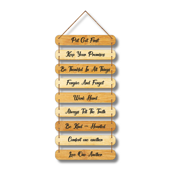 "Put got first keep your promises" Wall Hanging