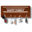 Happy Family Wooden Wall Key Holder - ICraft asia