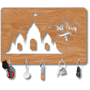 Jai Shri Ram Wooden Temple Key Holder