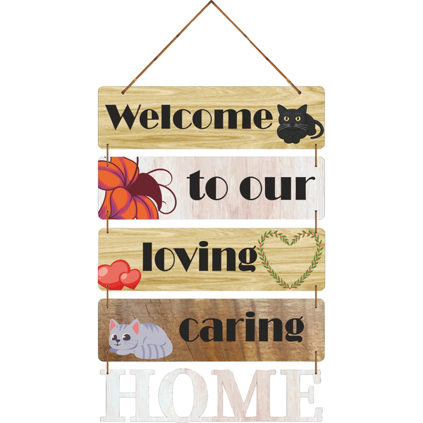 "Welcome to Our Loving Caring Home" wall hanging
