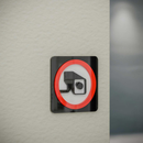 CCTV Surveillance - Layered 3D Prohibition Sign