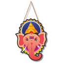 Ganesha Face Wooden Wal Hanging
