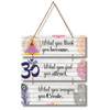 Inspirational Wooden Hanging – Mindful Life Quotes