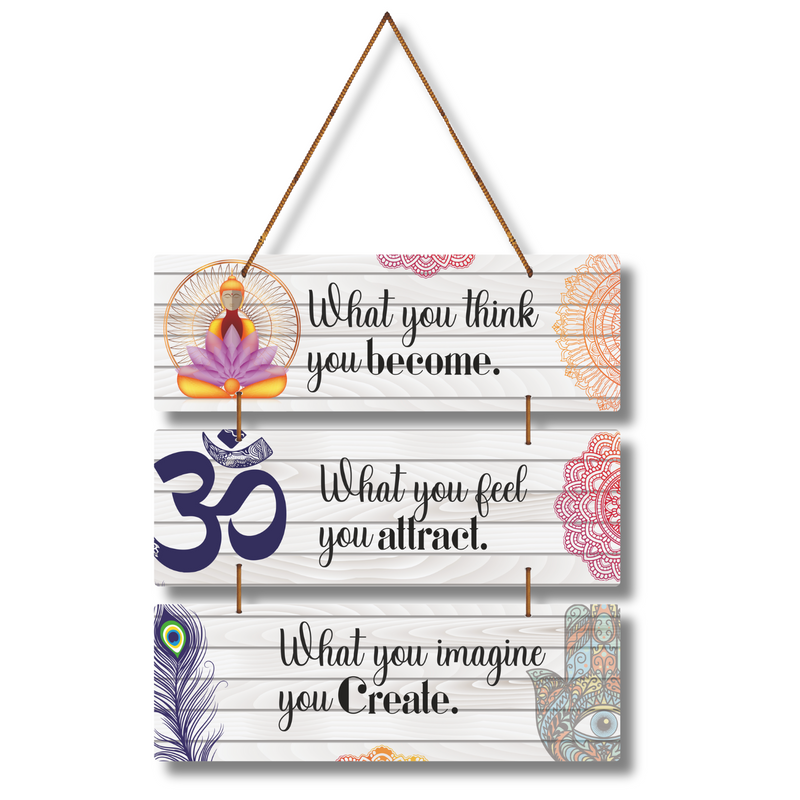 Inspirational Wooden Hanging – Mindful Life Quotes - ICraft asia