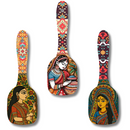 Madhubani Art Wooden Spoon Wall Hanging