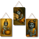 Krishna Wooden Wall Hanging
