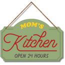 "Mom's Kitchen"  Wooden Wall Hanging - ICraft asia