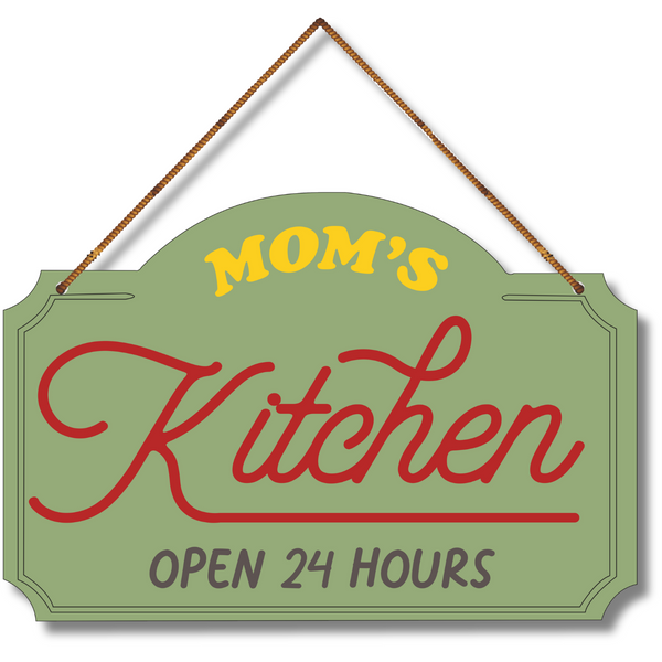 "Mom's Kitchen"  Wooden Wall Hanging