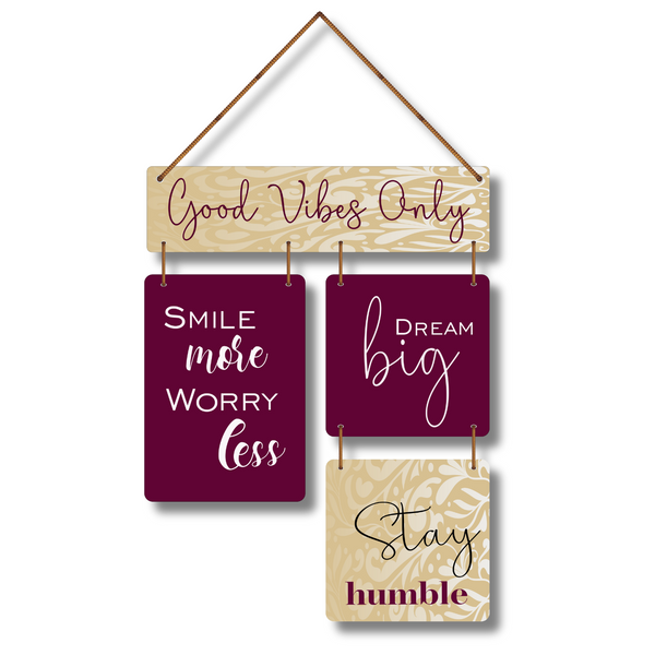 "Good Vibes Only" Wall Hanging